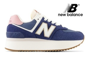 ☆希少☆New Balance 574 厚底スニーカー Vintage indigo (約22cm)