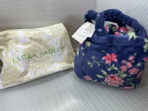 laura ashley ミッドナイト ひざ掛け ローラアシュレイ ポーチ付き 【未使用】