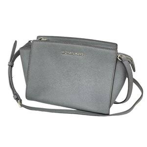 マイケルコース MICHAEL KORS SELMA ミディアムメッセンジャー 2way ハンドバッグ ショルダー サフィアーノレザー 30T3SLMM2L グレー レデ