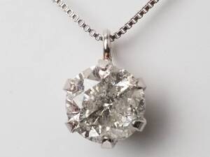 【5764D】Pt900/Pt850 天然ダイヤモンド 0.60ct/1.5g ネックレス