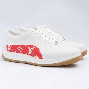 26.5cm相当 LOUIS VUITTON × SUPREME モノグラムローカットスニーカー サイズ7.5 ホワイト CL0167 ルイヴィトン シュプリーム シューズ