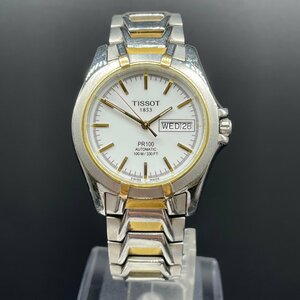 【80】TISSOT ティソ PR100 AUTOMATIC 自動巻 100M/330FT メンズ腕時計 デイデイト P764 腕時計 稼働 中古品 現状品