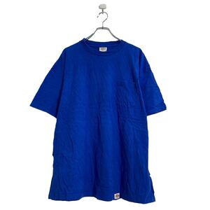 Dickies 半袖 無地 Tシャツ 2XL ブルー ディッキーズ ビッグサイズ アメリカ製 胸ポケット ストリート 古着卸 アメリカ仕入 a603-6295