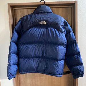 THE NORTH FACE ノースフェイス ダウンジャケット ヌプシ　700fil センターロゴ　ネイビー　M 