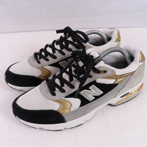 880 ニューバランス 27.0cm/New Balance 白 ホワイト グレー 黒 ゴールド 中古 古着 スニーカー レディース yy9283