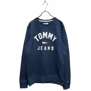 ●洗濯プレス済み● TOMMY JEANS トミージーンズ ロゴプリント スウェットシャツ sizeM【1770】