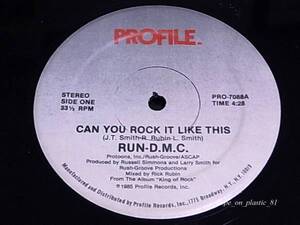 Run-D.M.C. / Can You Rock It Like This/US Original/5点以上で送料無料、10点以上で10%割引!!!/12