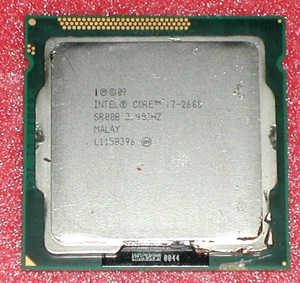 キズありCPU　4コア8スレッド　Core i7 2600　LGA1155