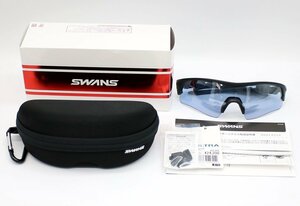 スワンズ スポーツ サングラス FO-3114 MBK グラック×グレー プラスチック ケース付き メガネ 眼鏡 SWANS z24-3304 中古品 z_z