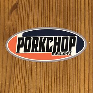 PORKCHOP 2ND オーバル ステッカー oval MOONEYES ムーンアイズ 好きの方にも ポークチョップ デカール シール ポークチョップ