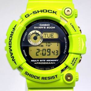 極美品 箱・タグ付 G-SHOCK GW-200F-3 フロッグマン 雨蛙 アマガエル 黄緑 グリーン イルクジ 2009年6月発売 【ITRPU2J2I6CG】