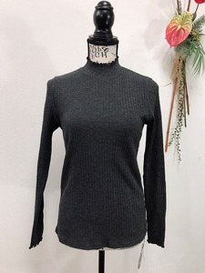 3344　【　HIROKO BIS　HIROKOKOSHINO　日本製】　ハイネックセーター 新品本体価格￥15,000　サイズ：11　色：グレー