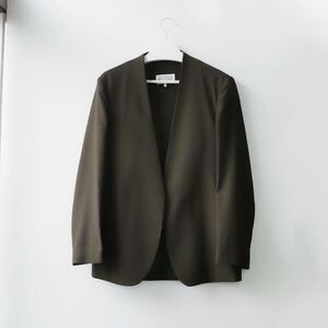 名作!! Maison Margiela ノーカラージャケット No Collar Jacket メゾンマルジェラ Wool ウール