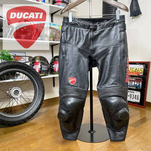 ☆DUCATI by DAINESE ドゥカティ ダイネーゼ レザーパンツ ブラック/50（ウエスト80~85cm）ニースライダー装備 ブーツイン