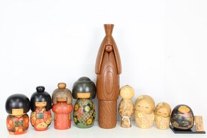 【ト福】創作こけし 9点まとめ 銘あり 在銘品 川瀬祐志 高見沢一夫 かずを作 渡辺正雄 無心 小芥子 関口東亜 LB000LLS07