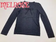 MELROSE メルローズ　スパンコール付き　薄手ウールトップス　グレー