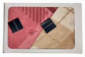 未使用 バーバリー ハンドタオル 2枚セット　ミニタオル ハンカチ タオル 綿　100％　レディース BURBERRY　【中古】