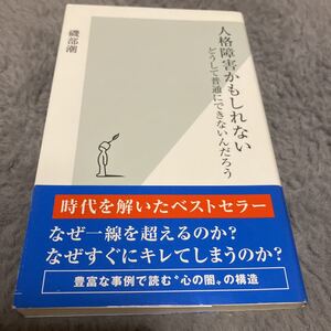 人格障害かもしれない　どうして普通にできないんだろう （光文社新書　０９４） 磯部潮／著