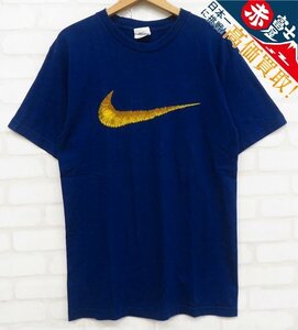 8T2790【クリックポスト対応】ナイキ 半袖スウッシュTシャツ 銀タグ USA製 NIKE ビンテージ