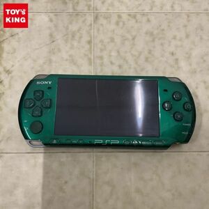 1円〜 動作確認/初期化済 箱無 PSP PSP-3000 スピリティッド・グリーン