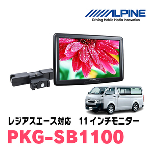 レジアスエース(H25/12～R2/4)用　アルパイン / PKG-SB1100　11インチ・ヘッドレスト取付け型リアビジョンモニター