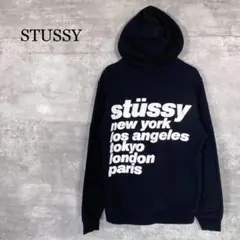 『STUSSY』ステューシー (S) イタリック バックプリント ロゴフーディー