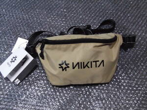 定価4290円NIKITA ニキータ ウエストバッグ　(エコバッグ) 2WAY バッグ ベージュ系Teflom　ビッグサコッシュ