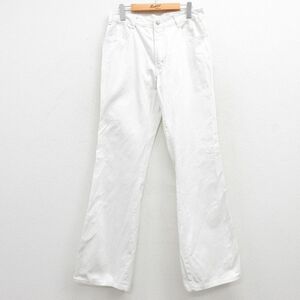 W32/古着 ギャップ GAP パンツ メンズ 80s フレア コットン 白 ホワイト 23sep02 中古 ボトムス ロング