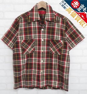 8T8566【クリックポスト対応】EVISU YAMANE 半袖チェックシャツ エヴィス エヴィス