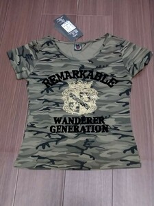 未使用 半袖 Tシャツ カーキ レディース L ミリタリー 迷彩 army サバゲー