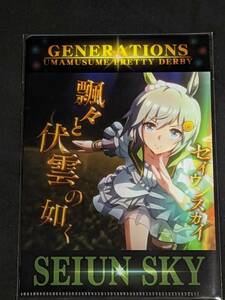 ☆クリアファイル☆ ウマ娘 プリティーダービー　セブンイレブン特典 非売品　GENERATIONS　セイウンスカイ /S85