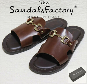 新品箱付き【SANDALS FACTORY】イタリア製 レザー ビット サンダル 43(27cm) v5124