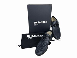 JIL SANDER / ジル・サンダー パンチングレースアップシューズ JN26034 約23センチ レディース サイズ : 36・1/2 ネイビー