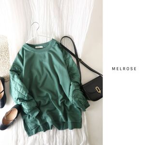 超美品☆メルローズ MELROSE☆袖キルティングプルオーバー Mサイズ☆M-S 5931