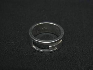 1円 ■美品■ GUCCI グッチ ブランデッドG SV925 リング 指輪 アクセサリー 約12号 メンズ レディース シルバー系 BL2447