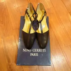 未使用◆ニノ・セルッティ NINO CERRUTI 日本製パンプス フラット