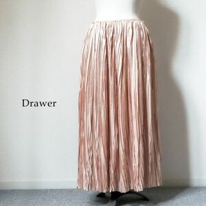 ドゥロワー Drawer ランダムプリーツ ピンク スカート 38