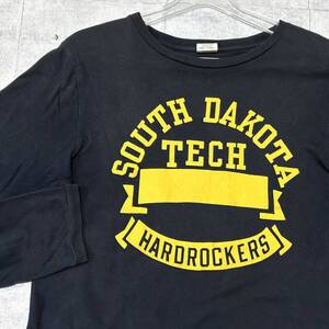 Champion SOUTH DAKOTA TECH 長袖Tシャツ チャンピオン　　ロンT HARDROCKERS サウスダコタ アーチロゴ 地名 カレッジ系 ネイビー 柳10239