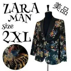 【美品】【52】ZARA MAN♡ザラ 鳳凰 タキシード ジャケット メンズ