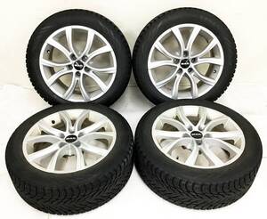 4本セット 17インチ ホイール MAK 17×7.5J PCD108 5H 25 タイヤ Nokian Tyres HAKKAPELIITTA R3 215/55R17 2018年製 プジョー RCZ