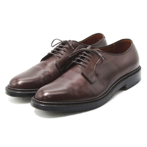 Alden オールデン US8D 26cm プレーントゥ D6419 bpr BEAMS別注 外羽根 カーフ バリーラスト DARK BROWN CALFSKIN 10007296