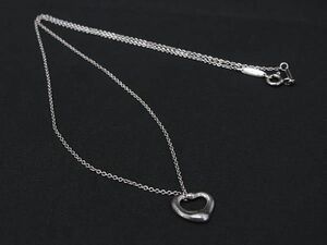 1円 TIFFANY＆Co ティファニー エルサペレッティ オープンハート SV925 ネックレス ペンダント アクセサリー シルバー系 AW6411