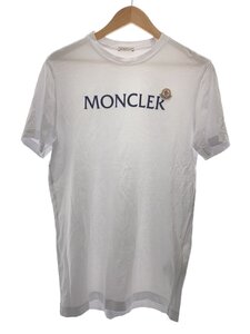 MONCLER◆フロッキーロゴTシャツ/Mサイズ/コットン/ホワイト/C-SCOM-23-40248/モンクレール