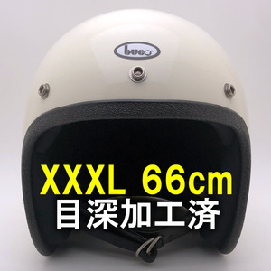 送料無料 内装加工済 Dead Stock 新品 箱付 BUCO IVORY 66cm/白エクストラブコビンテージヘルメットbellベル500tx3xlサイズextramchal70s