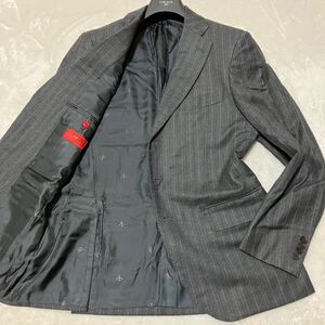 イタリア製 ISAIA イザイア 3B テーラードジャケット ドレスジャケット スーツジャケット サイズ48 M〜L グレー メンズ 