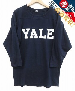 8T4525/Champion 80s YALE フットボールTシャツ USA製 トリコタグ チャンピオン