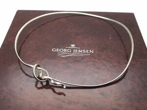 1000円スタート チョーカー GEORG JENSEN ジョージジェンセン 241 TORUN 925S刻印有 総重量約20g シルバー 箱付 アクセサリー 9 D60048