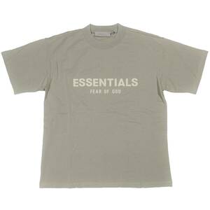 [並行輸入品] FEAR OF GOD FOG ESSETIALS エッセンシャルズ フロント カーキロゴ 半袖 Tシャツ (カーキ) (L)