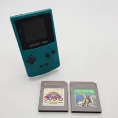 【動作品】ゲームボーイカラー　ブルー　本体+ソフト セット　@2365-2