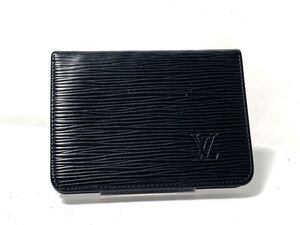 1780 極美品■ LOUIS VUITTON ルイヴィトン M63207 エピ ポルト2 カルト ヴェルティカルカードケース パスケース ブラック